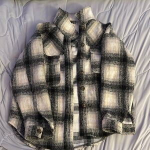 Plaid Jacket - Black and White